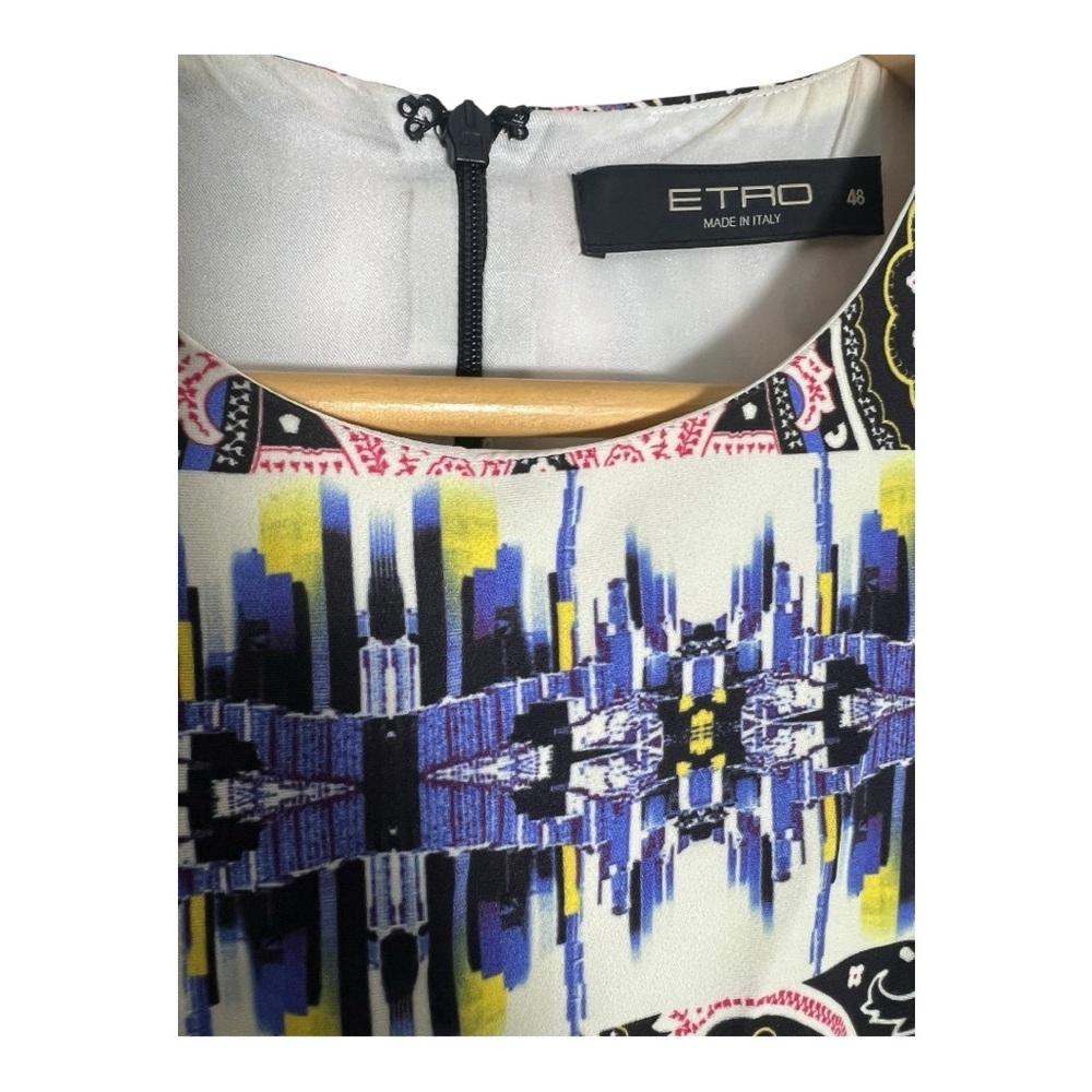 Etro Multicolor Sleeveless Dress - Elevated office or Vacation Wear - Size XL - Picture 6 of 6